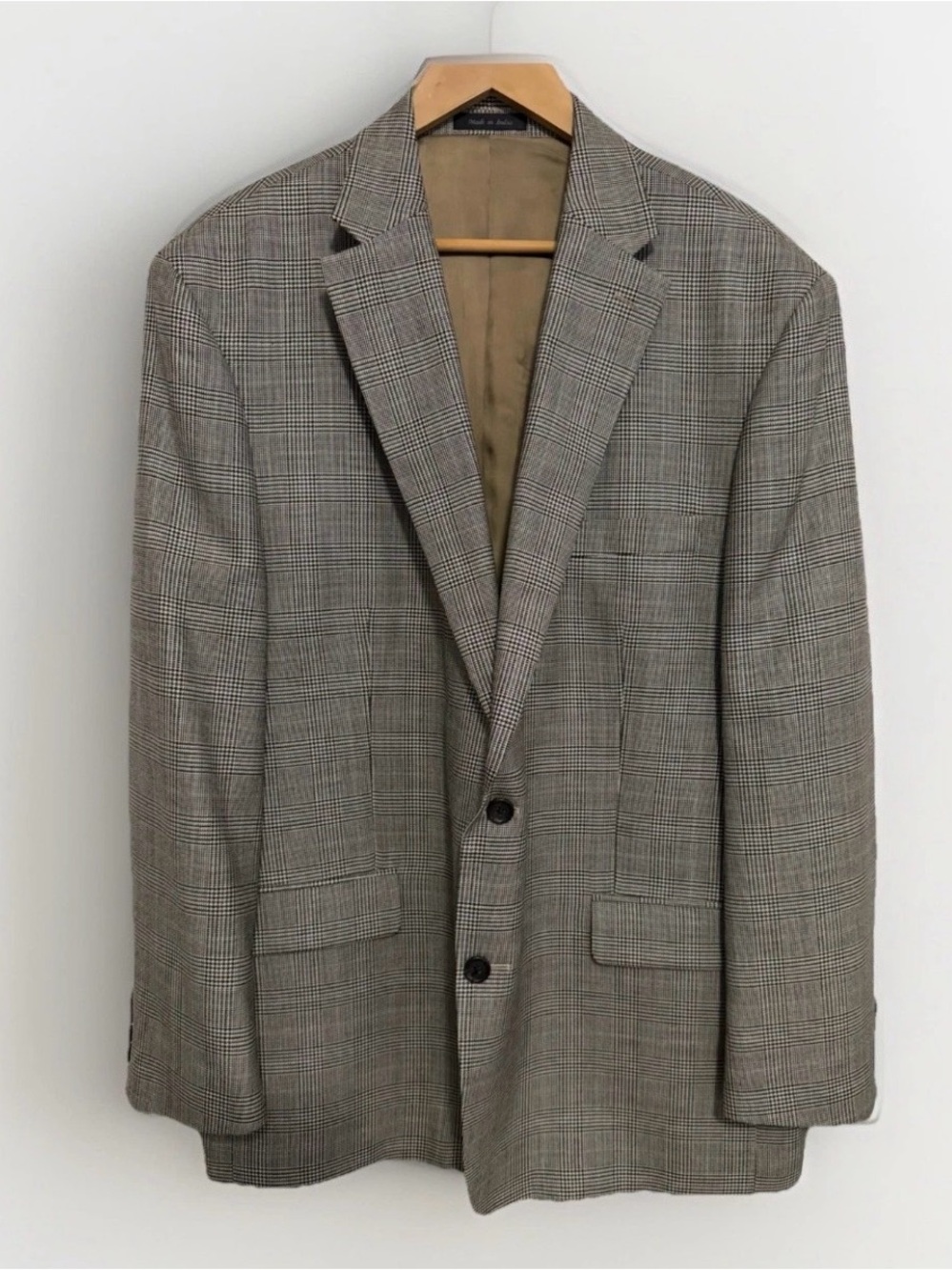 Lauren Ralph Lauren Men’s Houndstooth Blazer 48R Wool Silk Sport Coat Jacket